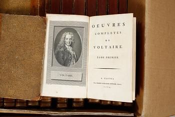 FRANCOIS VOLTAIRE (1694-1778), OEUVRE COMPLETES DE VOLTAIRE, 65 vol, Charles-Guillaume Ettinger, Gotha 1784-1789.