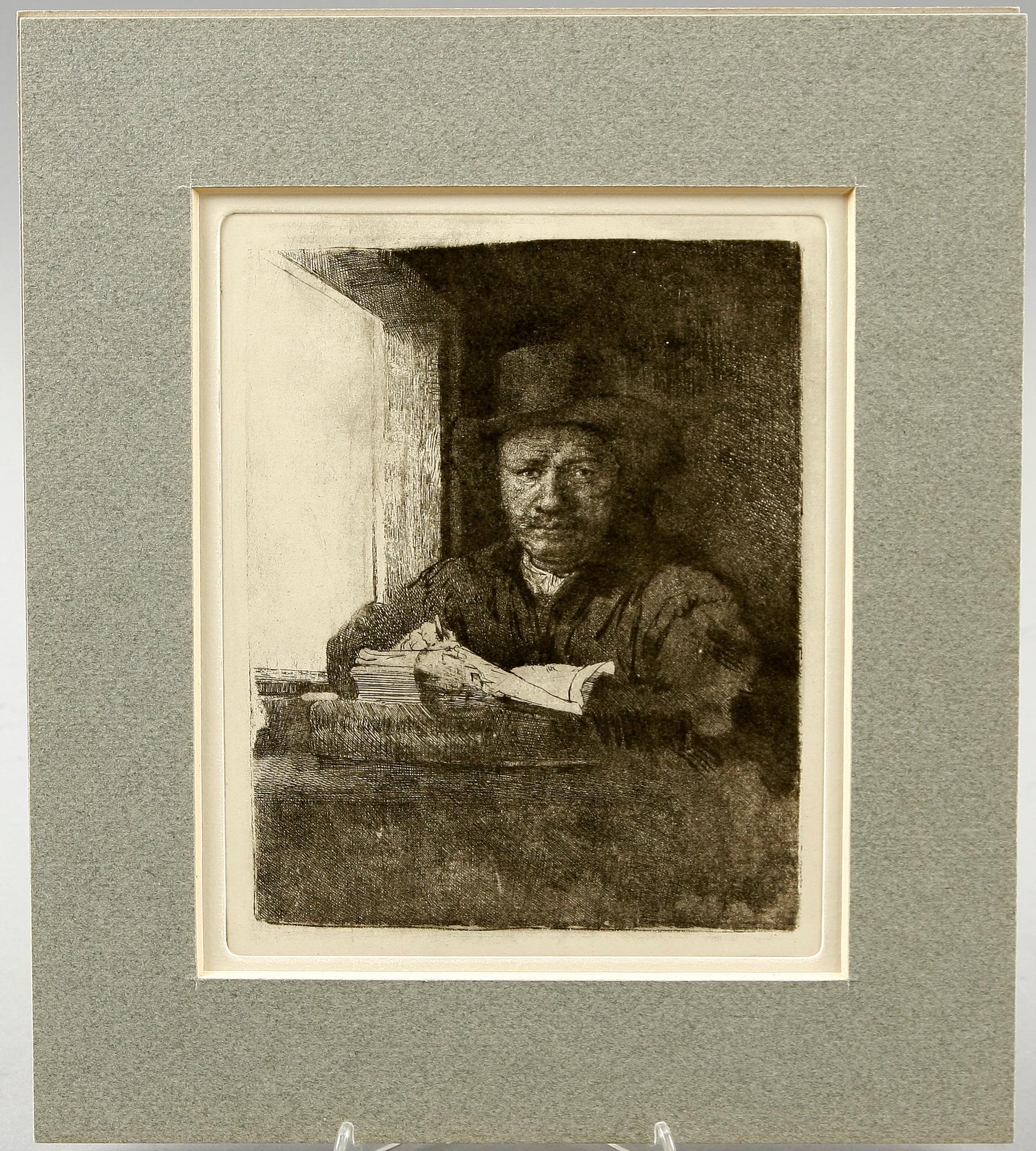 REMBRANDT HARMENSZ VAN RIJN, efter. Etsningar, 2 st.