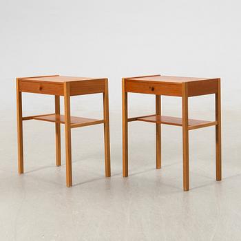 Bedside tables, a pair, mid-20th century.