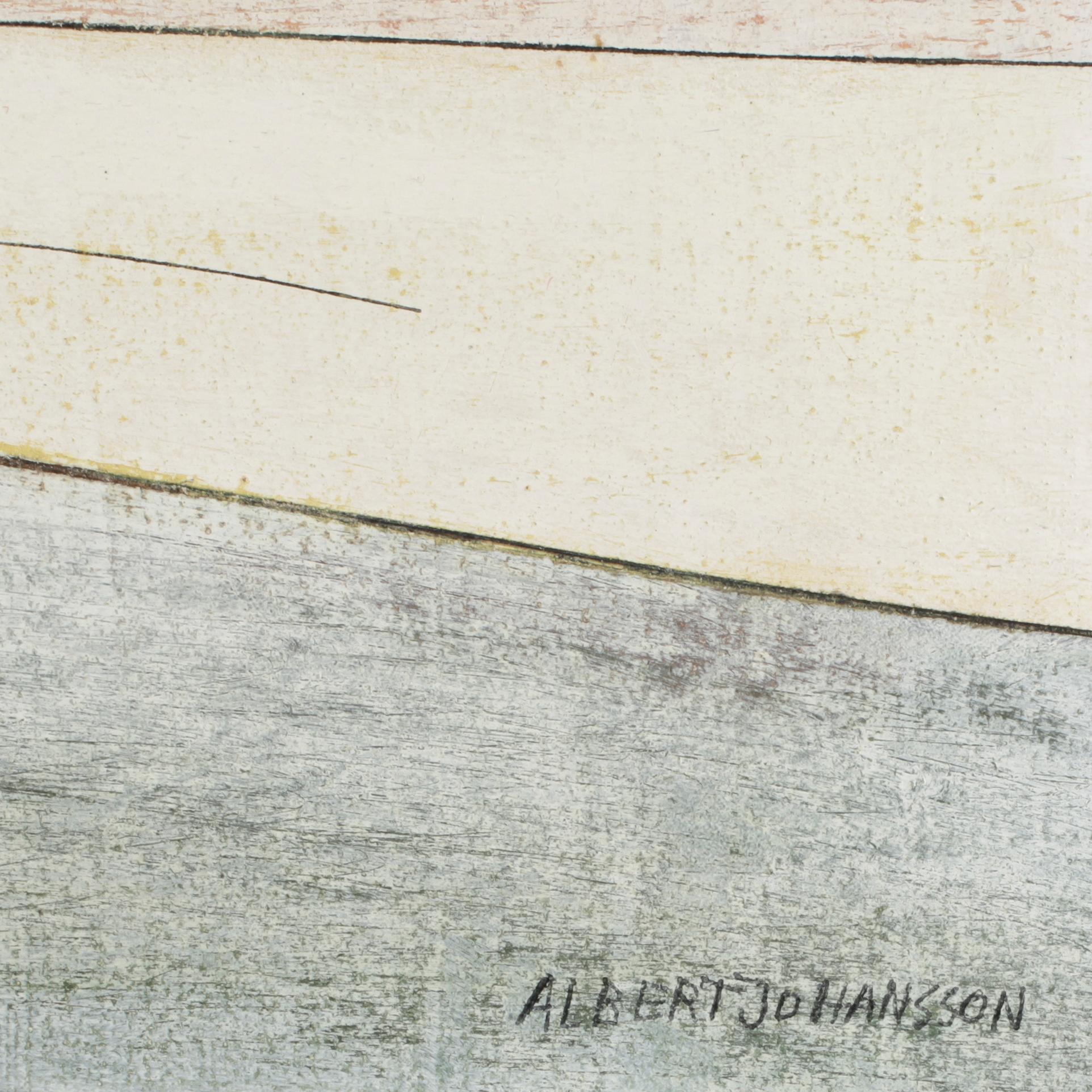 ALBERT JOHANSSON, olja på pannå, sign o dat à tergo.