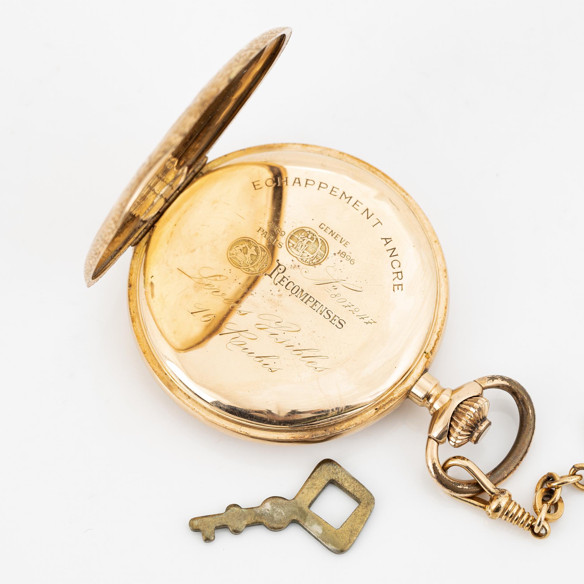 Le Parc, pocket watch, hunter, 50 mm.