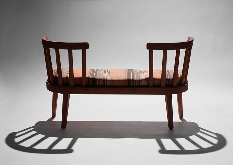 Axel Einar Hjorth, an "Utö" stained pine sofa, Nordiska Kompaniet 1930s.