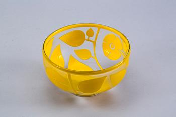 SKÅL, glas, Bertil Vallien, Boda. 1900-tal.