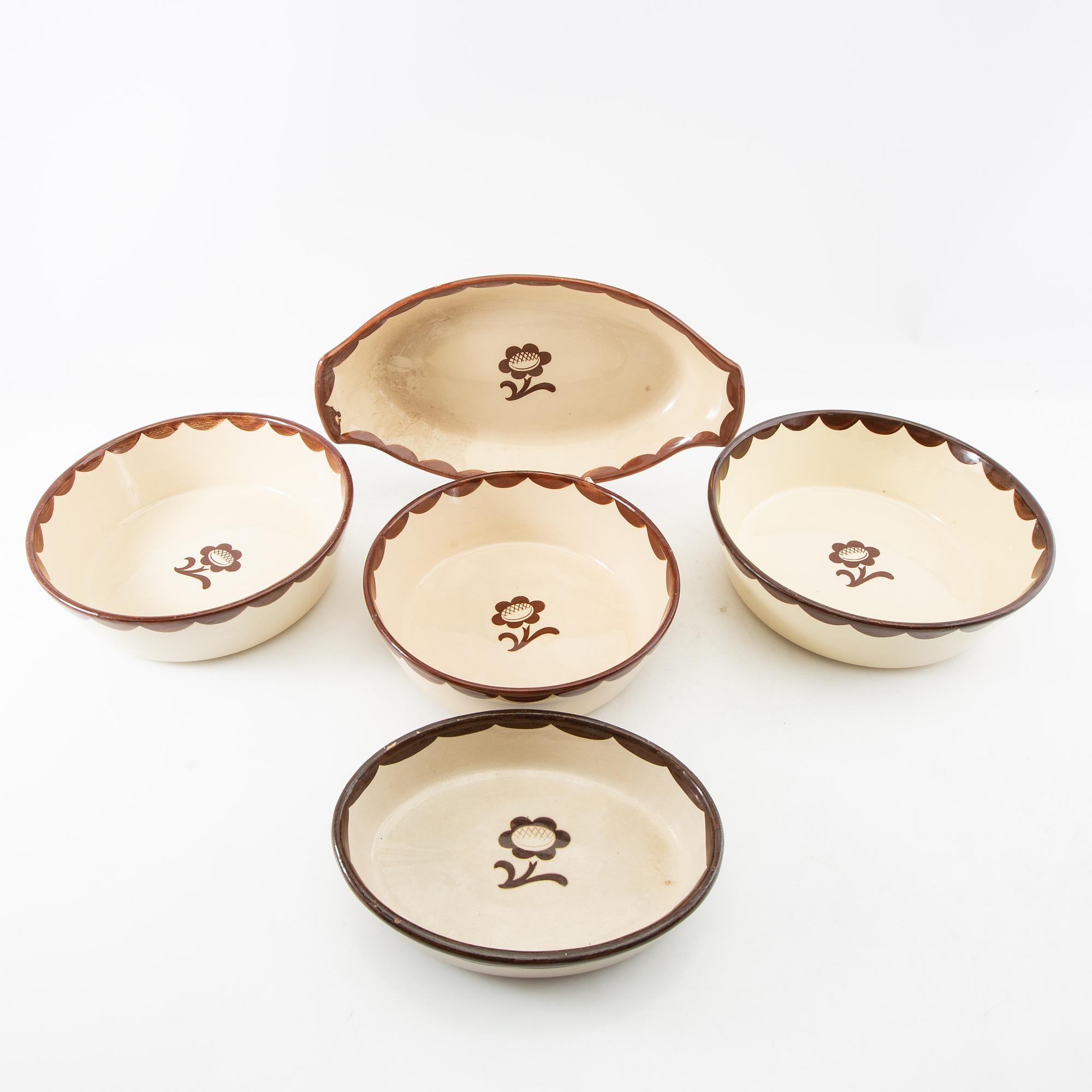 Wilhelm Kåge, designs 12 pieces "Pyro" Gustavsberg mid-20th century.