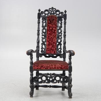 Karmstol, barockstil, omkring 1900 med äldre delar.