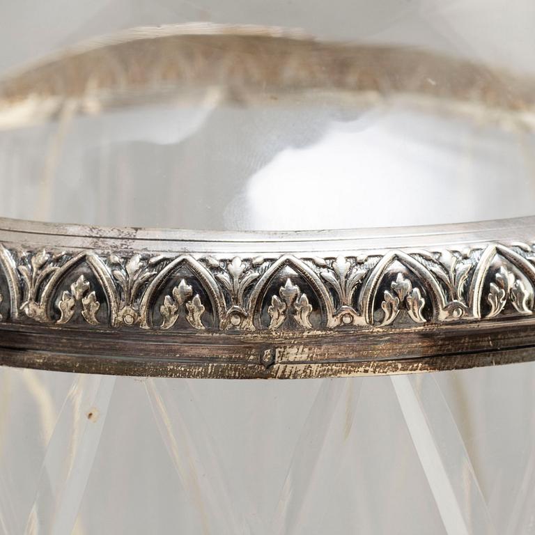 VAS, silver och glas, troligen Frankrike, 1900-talets första hälft.