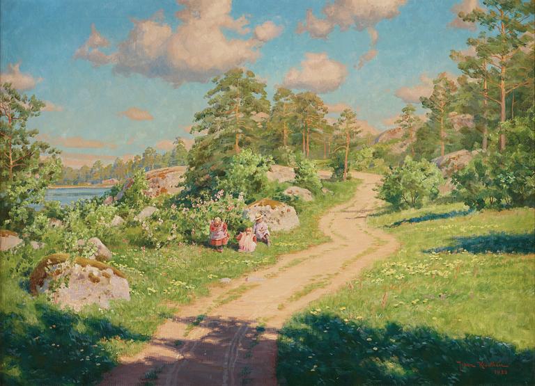 JOHAN KROUTHÉN, oil on canvas, signed and dated 1920.