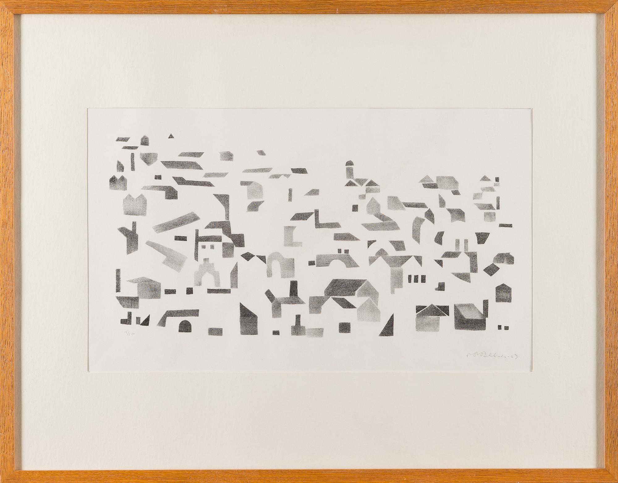 TEUVO-PENTTI PAKKALA, litografia, signeerattu ja päivätty -63, numeroitu 12/25.