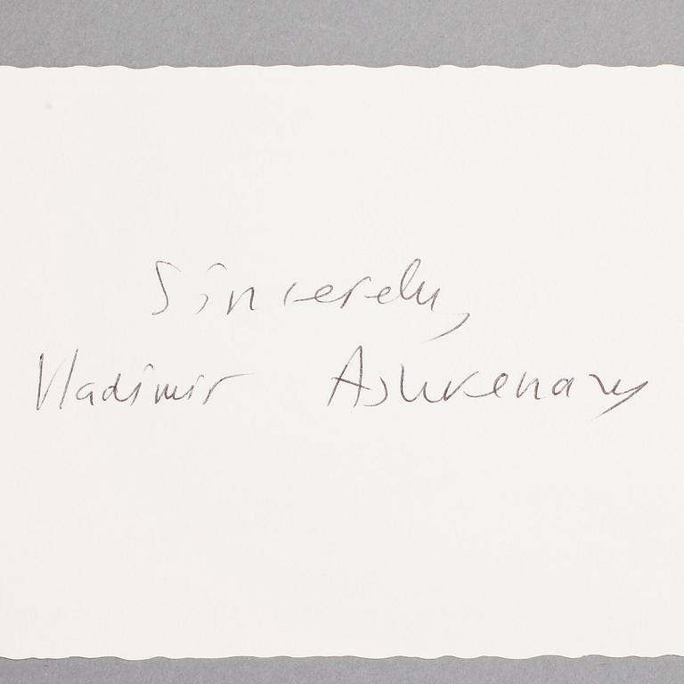 AUTOGRAFPARTI MED MUSIKARTISTER, 70 st, bla Kiri Te Kanawa på vykort, Duke Ellington, 1900-tal.