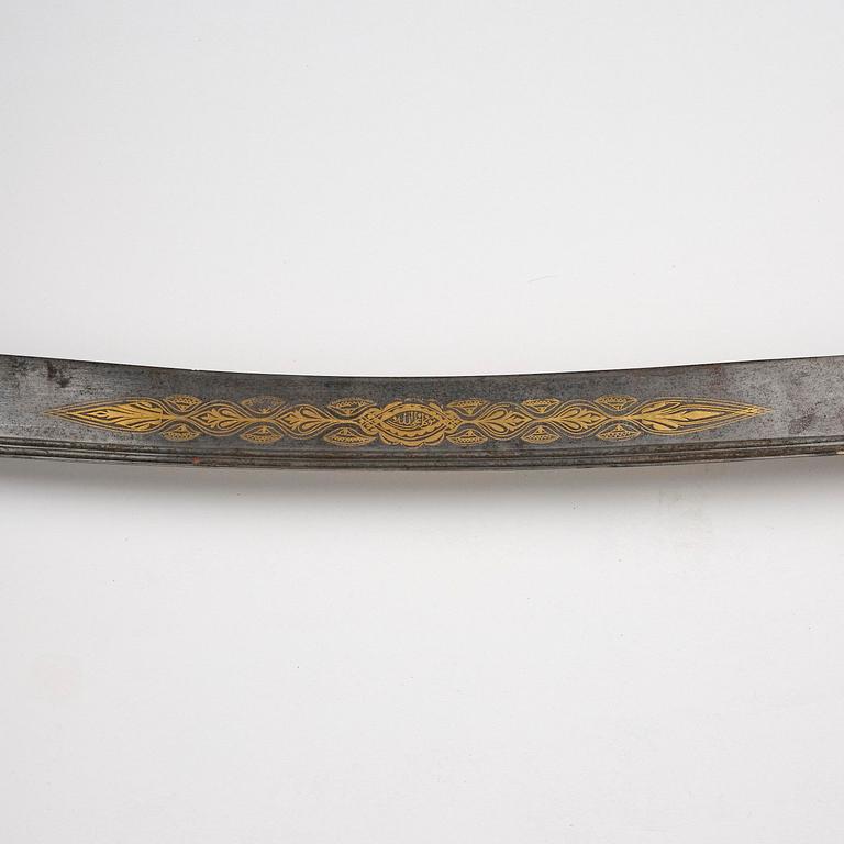 A fine large-eared walrus-hilted Yatagan, Ottoman empire probably Ioannina, Epirus.