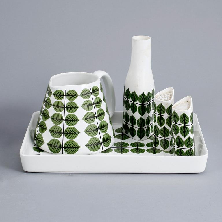 SERVISDELAR, 13 st, porslin, "Berså", Stig Lindberg, Gustavsberg.