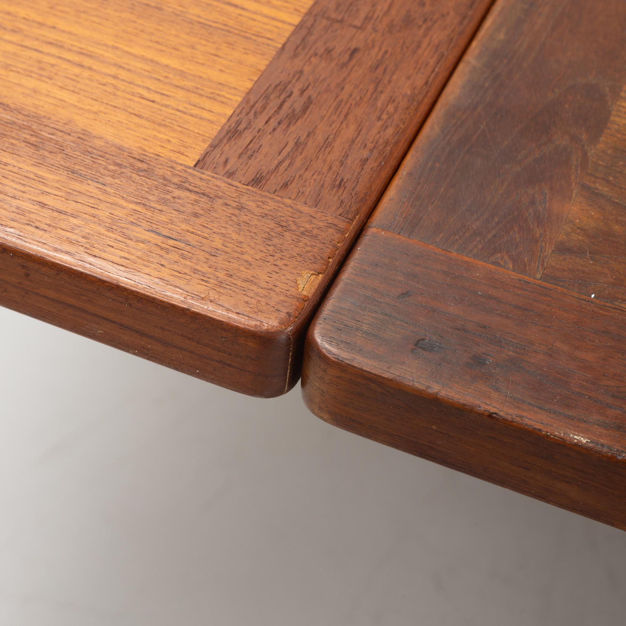 A teak Shaker style dining table, mid 20th Century.