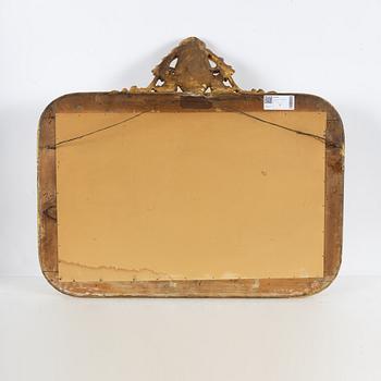 A gesso rococo-revival mirror, later part of the 20th Century.