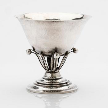 Johan Rohde, bowl on foot, sterling silver, Georg Jensen, Copenhagen, 1920.