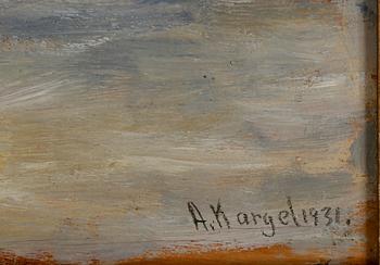 AXEL KARGEL, olja på pannå, signerad och daterad 1931.