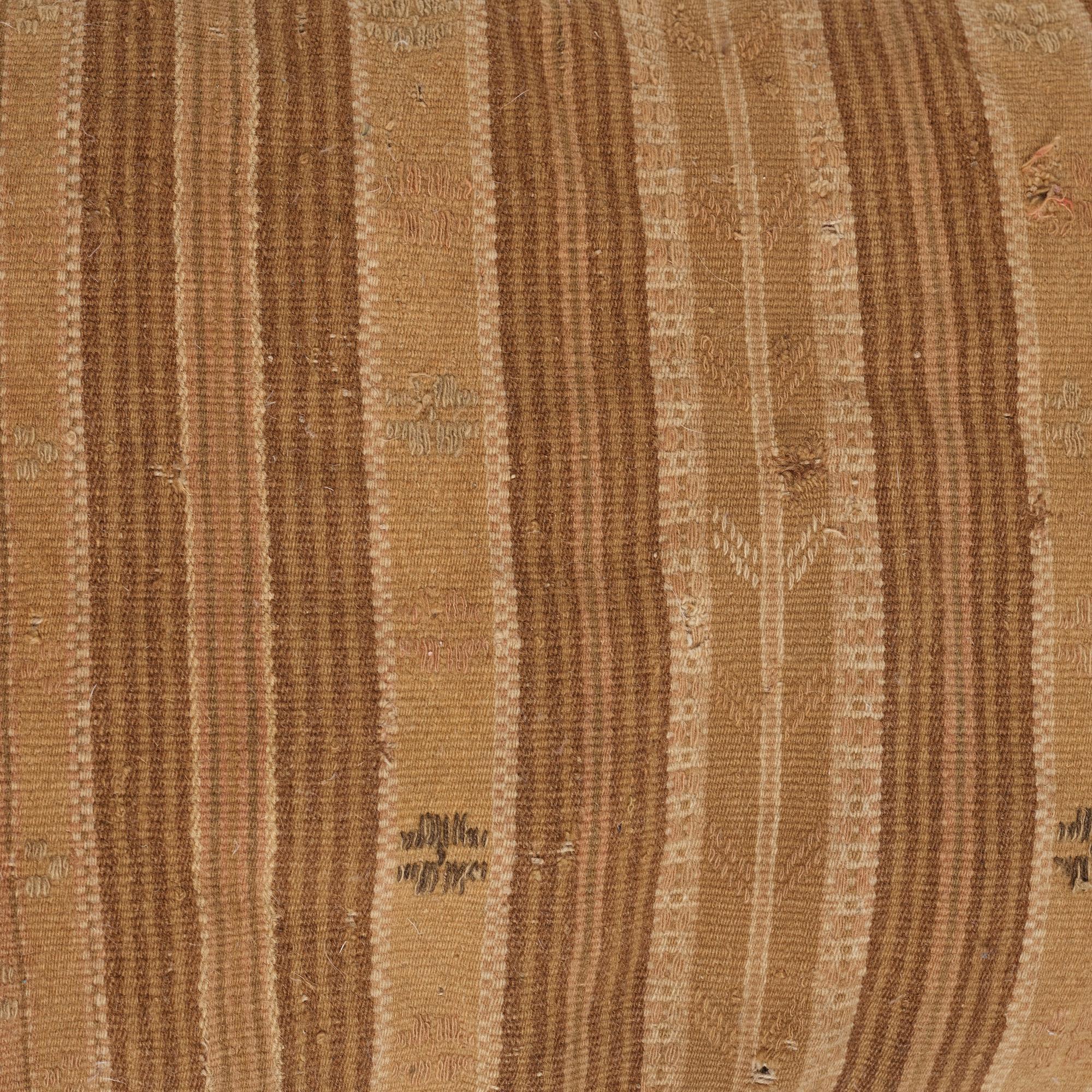 A CARRIAGE CUSHION, "Urnor och blommor", embroidered, ca 48 x 107 cm, Scania, Sweden 1830.
Filled.
