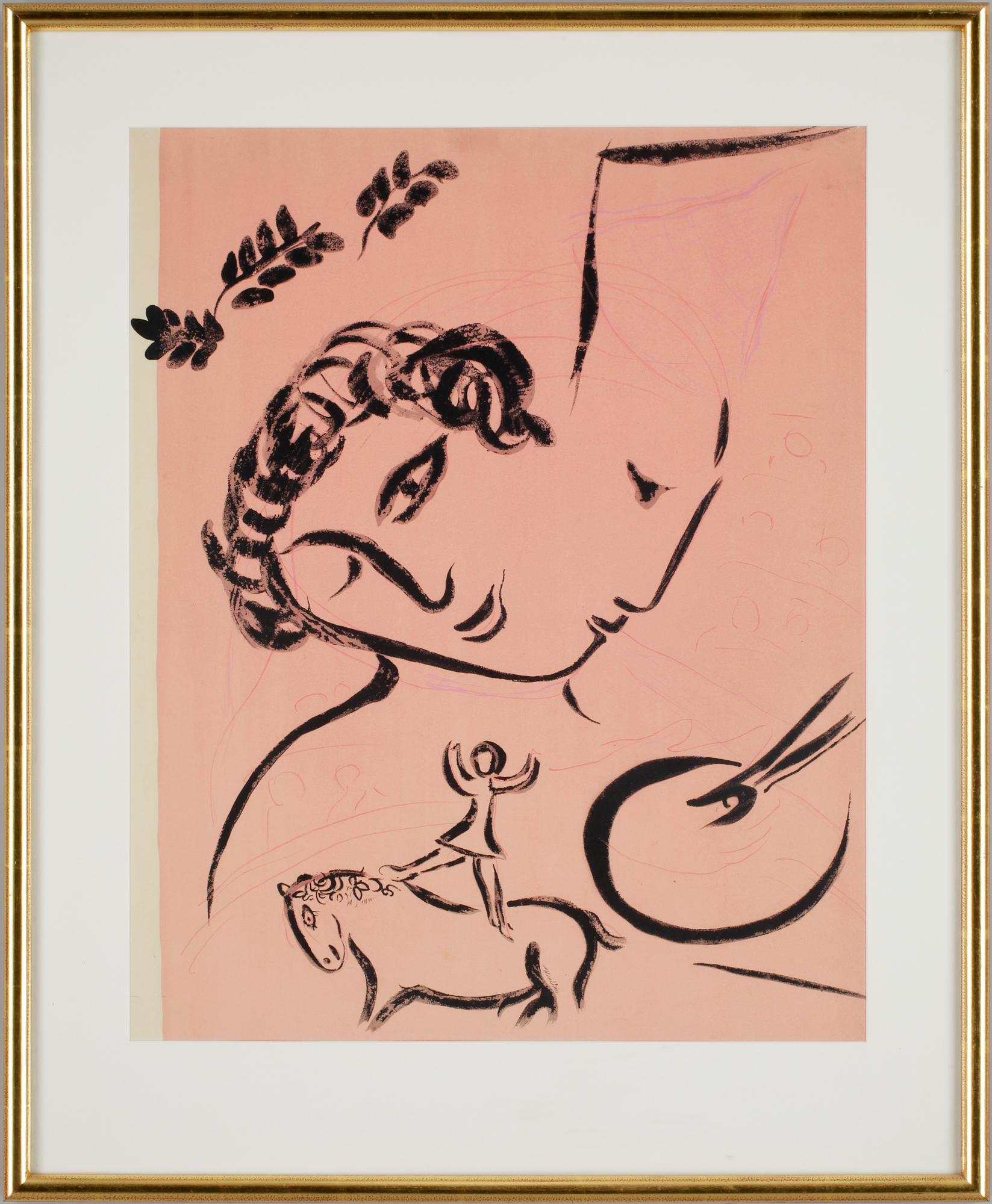 MARC CHAGALL, litografisk affisch, 1957.