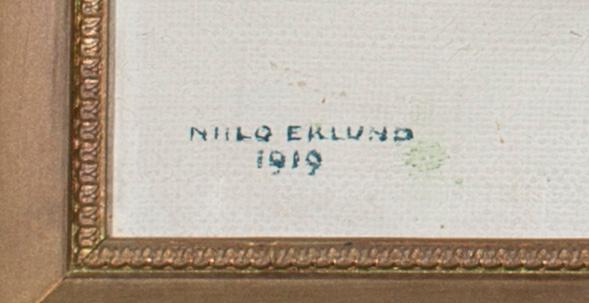 NIILO EKLUND, olja på duk, signerad och daterad 1919.