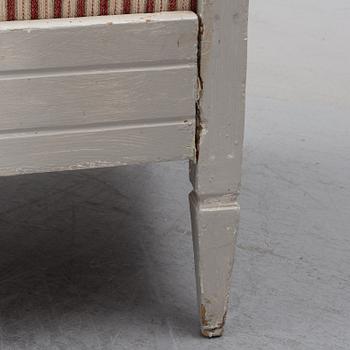 A painted Gustavian style sofa, 19th Century.
