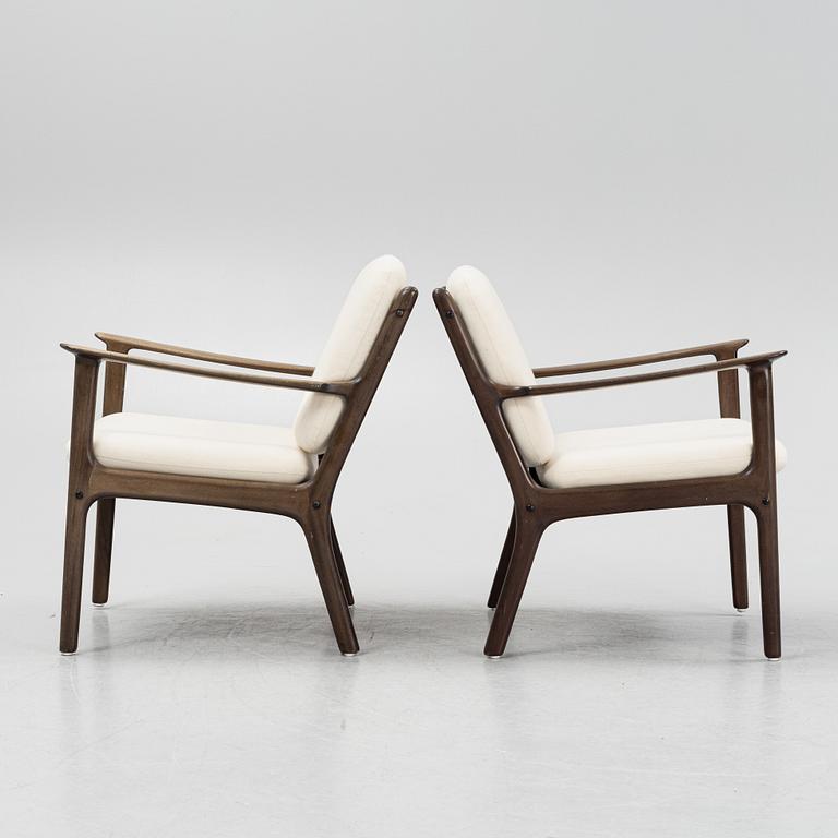 Ole Wanscher, a pair of 'PJ112' armchairs, Poul Jeppesen, Denmark 1960s-70s.