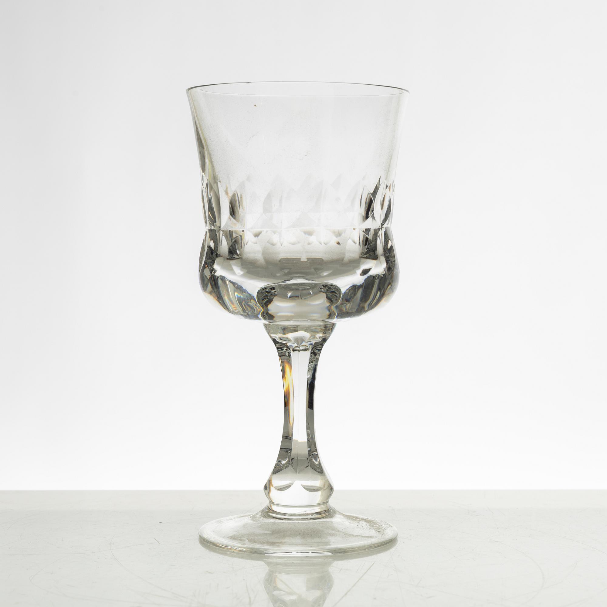 Göran Wärff, a 46 piece "Prince" glass service, Kosta Boda, Sweden, end of the 20th century.