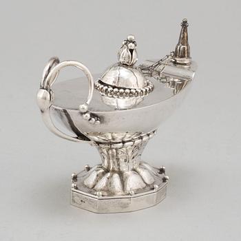 GEORG JENSEN, an 830/1000 silver table lighter/oil lamp, Denmark, 1919-21,