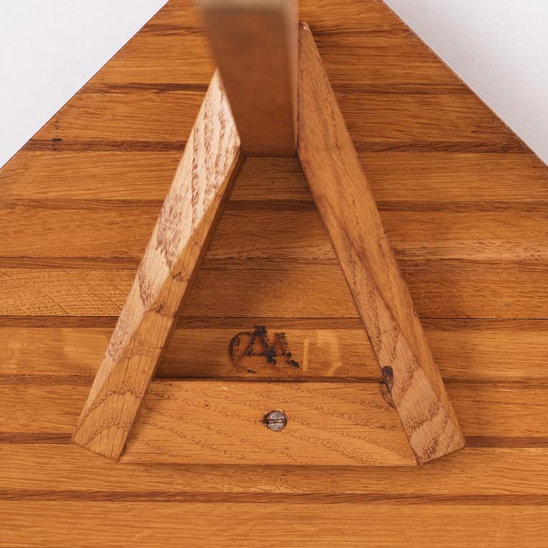 Carl-Axel Acking, a triangular low table, Nordiska Kompaniet, 1940-50s. Provenance Carl-Axel Acking.