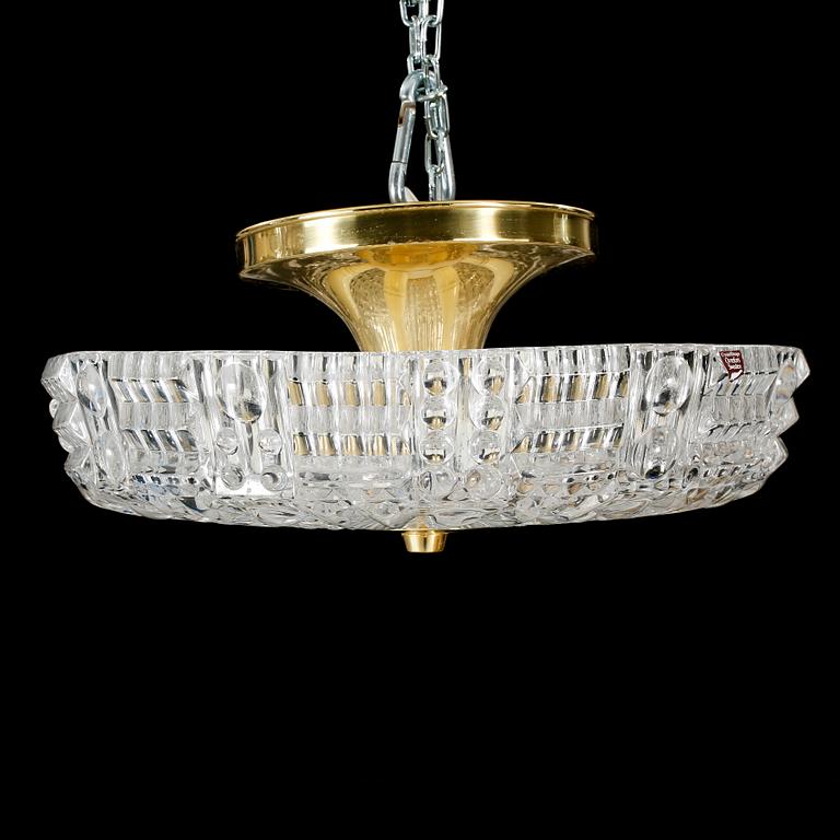 A ceiling lamp by Orrefors from the latter halöf of the 20th century.