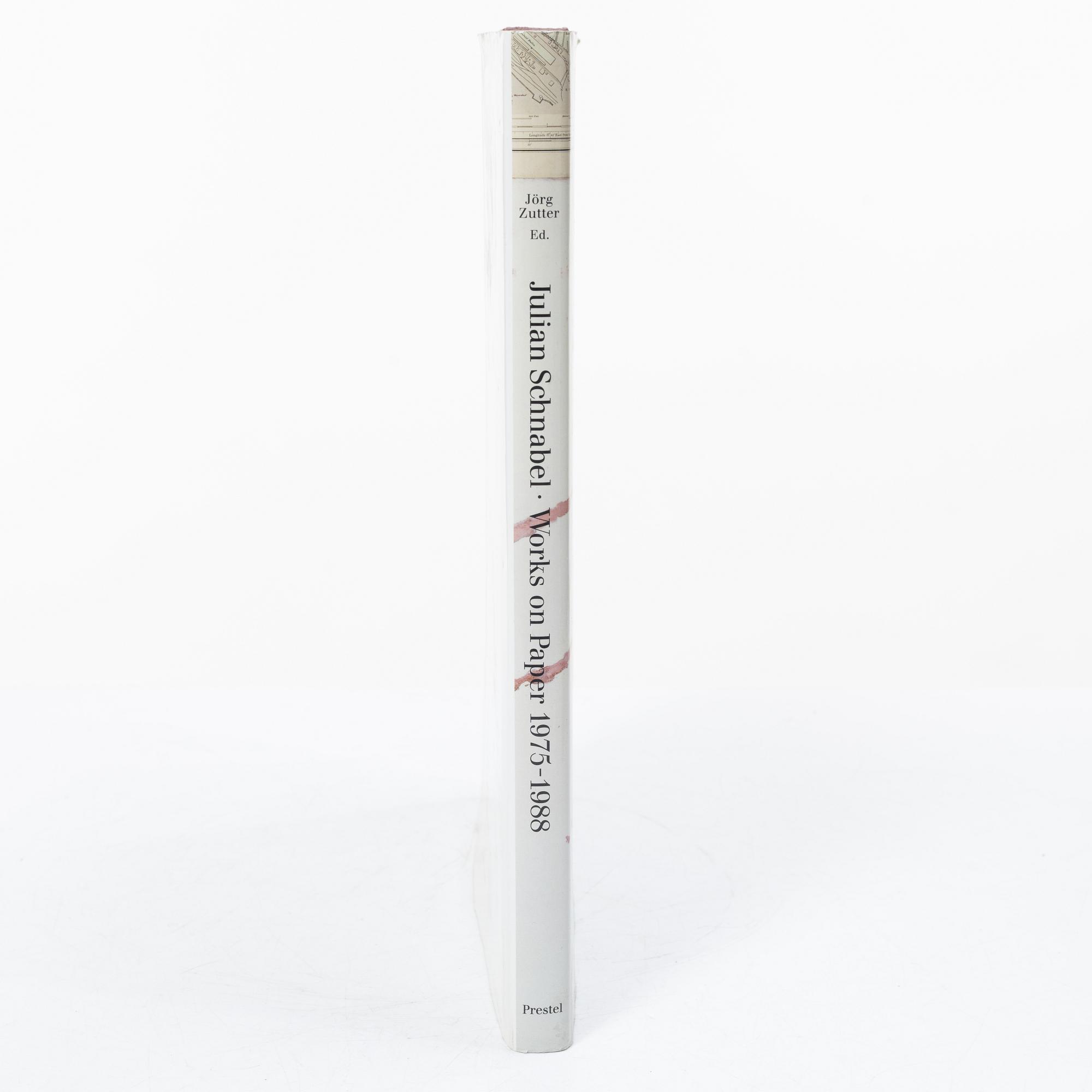 Julian Schnabel, "Works on Paper 1875-1988" med egenhändigt målat omslag.