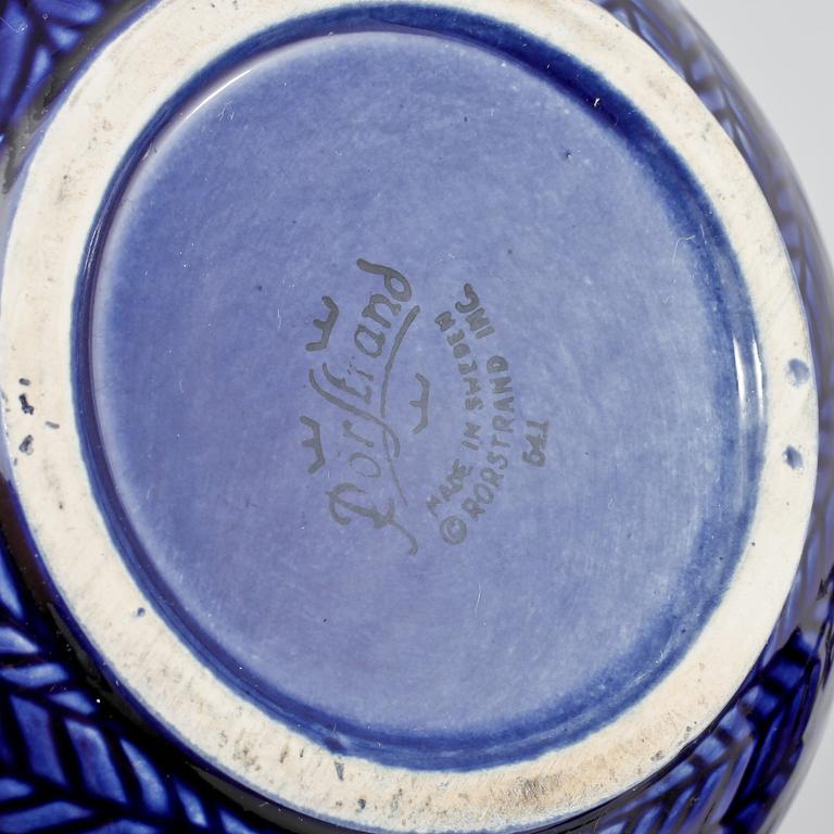 SERVISDELAR, 22 st, flintgods, "Blå eld", Hertha Bengtsson, Rörstrand, 1900-talets andra hälft.
