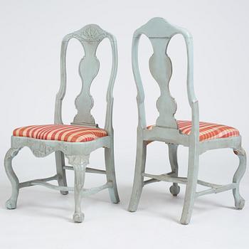 A set of ten Swedish Rococo chairs (8+2).