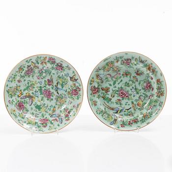 A set of 25 Canton famille rose dishes, 19th century.