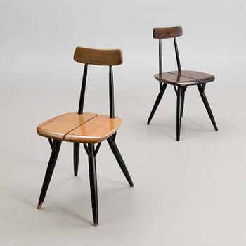 Three "Pirkka" chairs, manufactured by Laukaan Puu, designed in 1957.