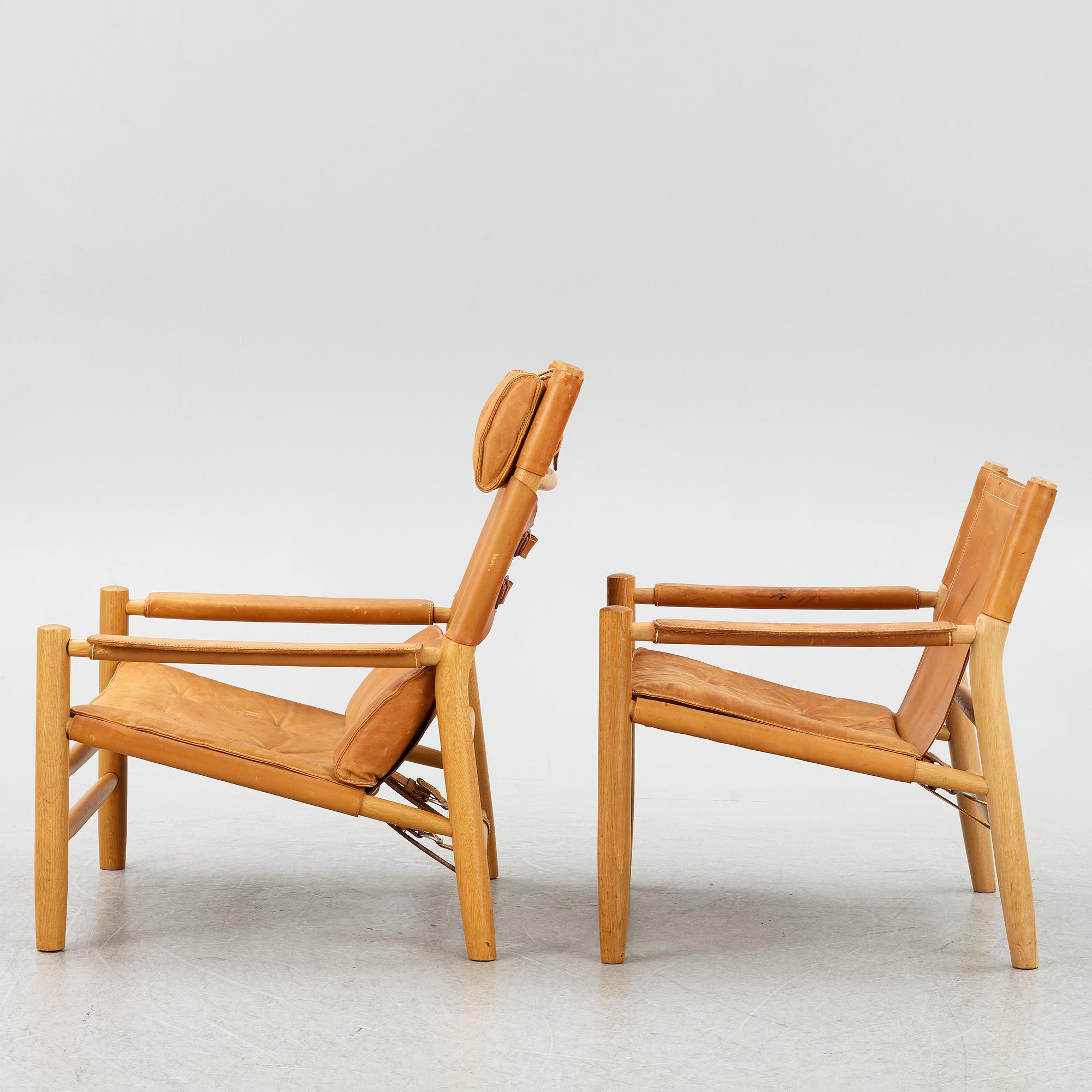 Kenneth Bergenblad, Armchairs, 2 pcs, "Dormi" high and low, Dux, designed in 1979.