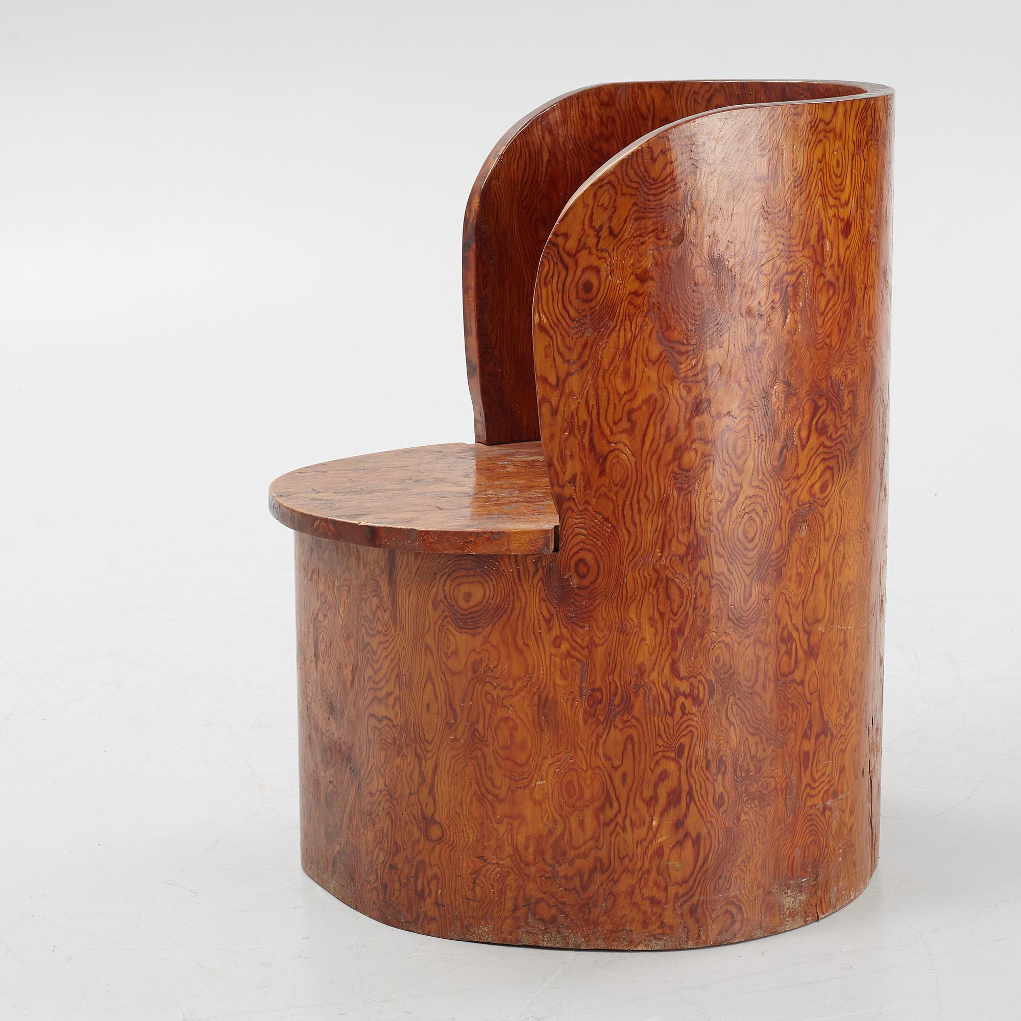 A pine chair, first half of the 20th Century.