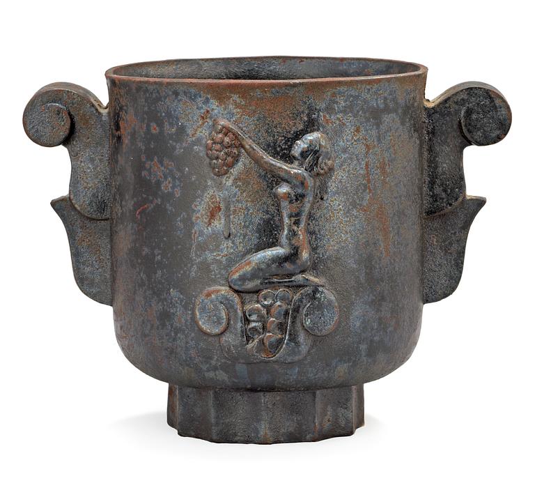 A cast iron garden urn, Sweden 1920's,