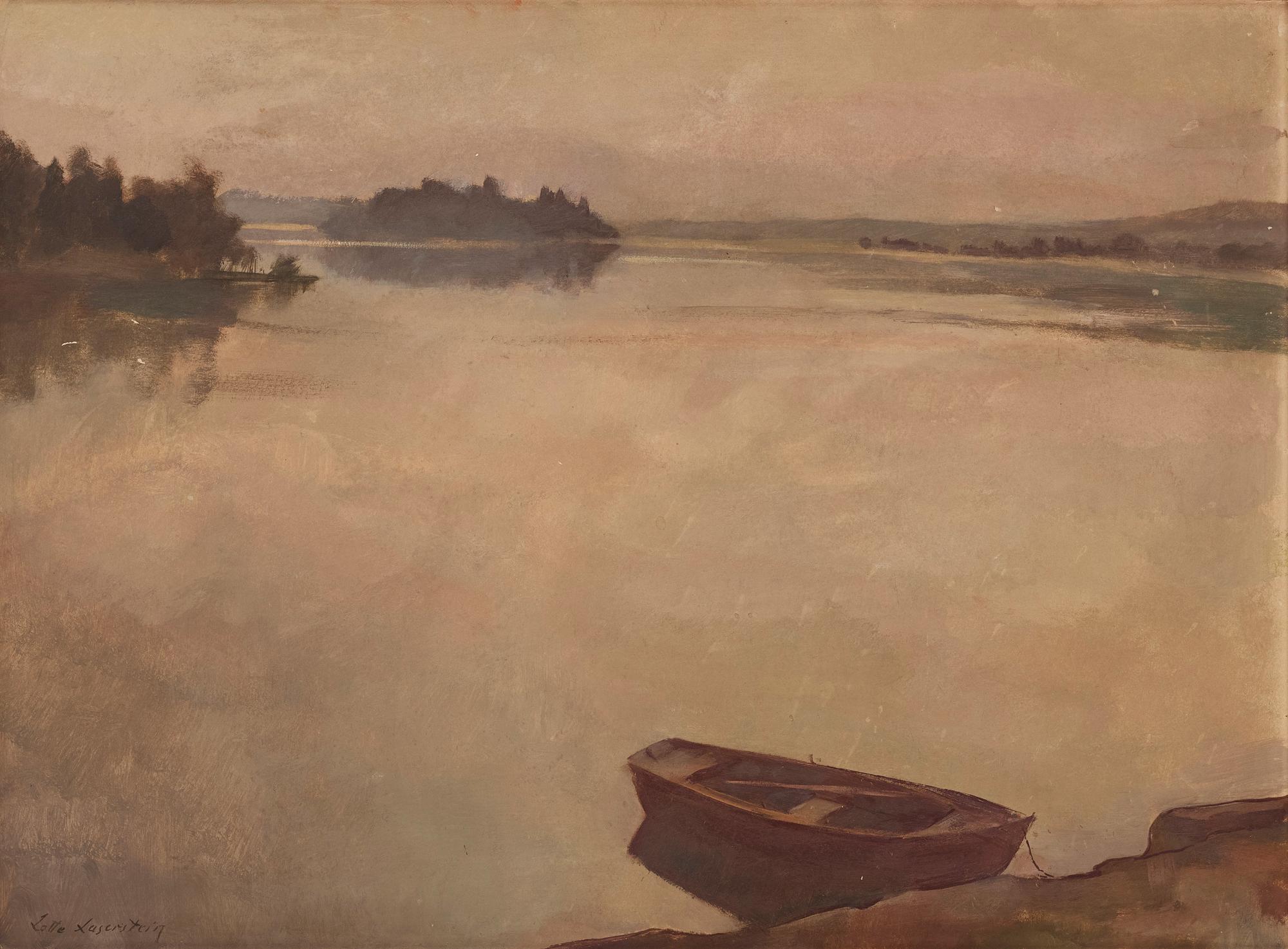 Lotte Laserstein, Skymning över sjö.
