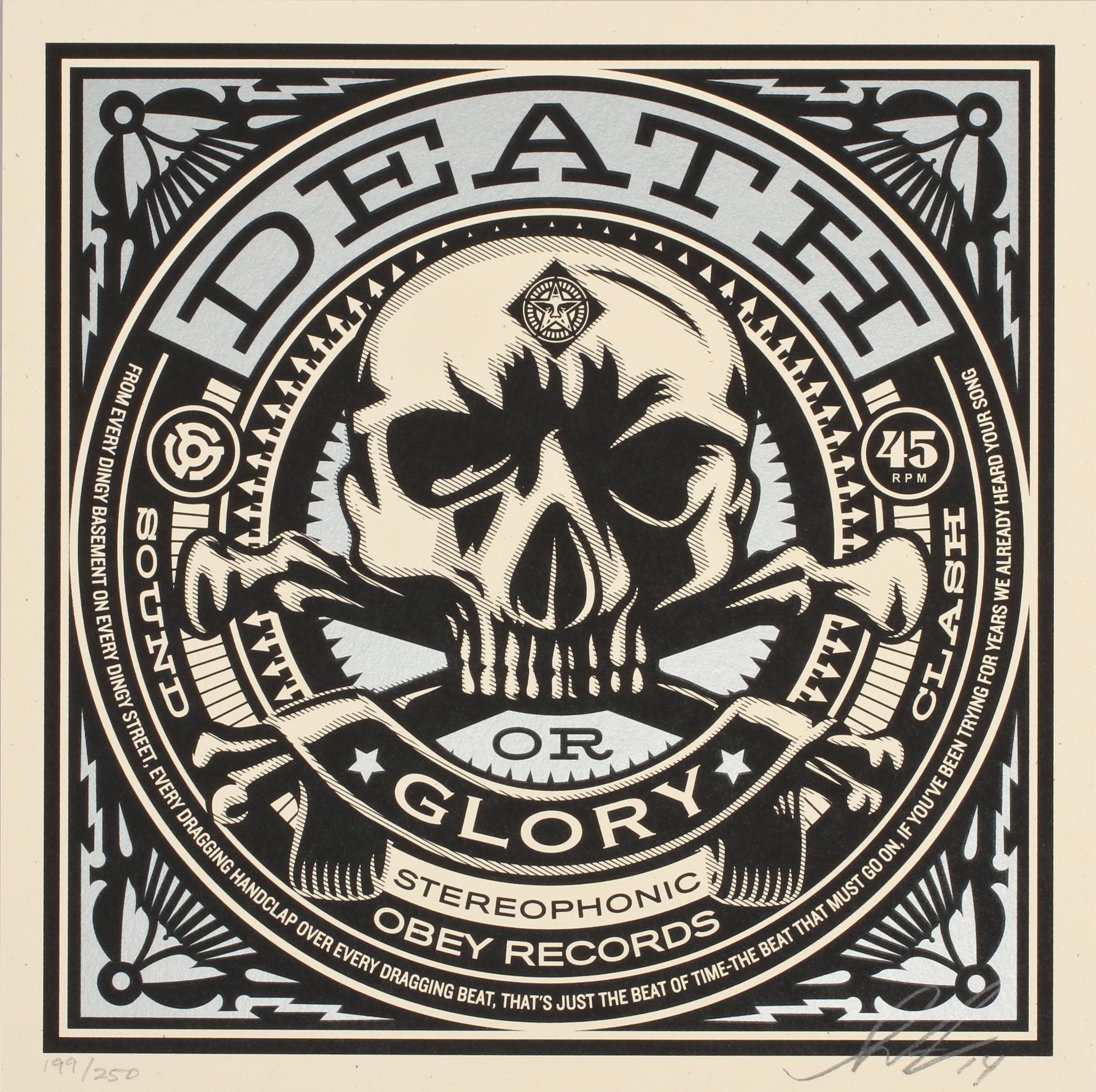 SHEPARD "OBEY" FAIREY, färgserigrafier, 4 st, signerade daterade (20)14 och numrerade 199/250.