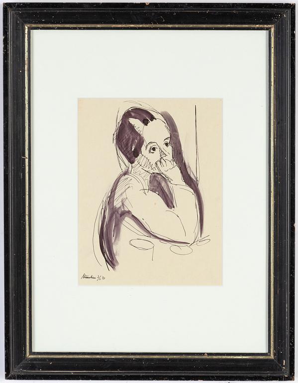 John Jon-And, mixed media on paper, dated München 3/11 -21.