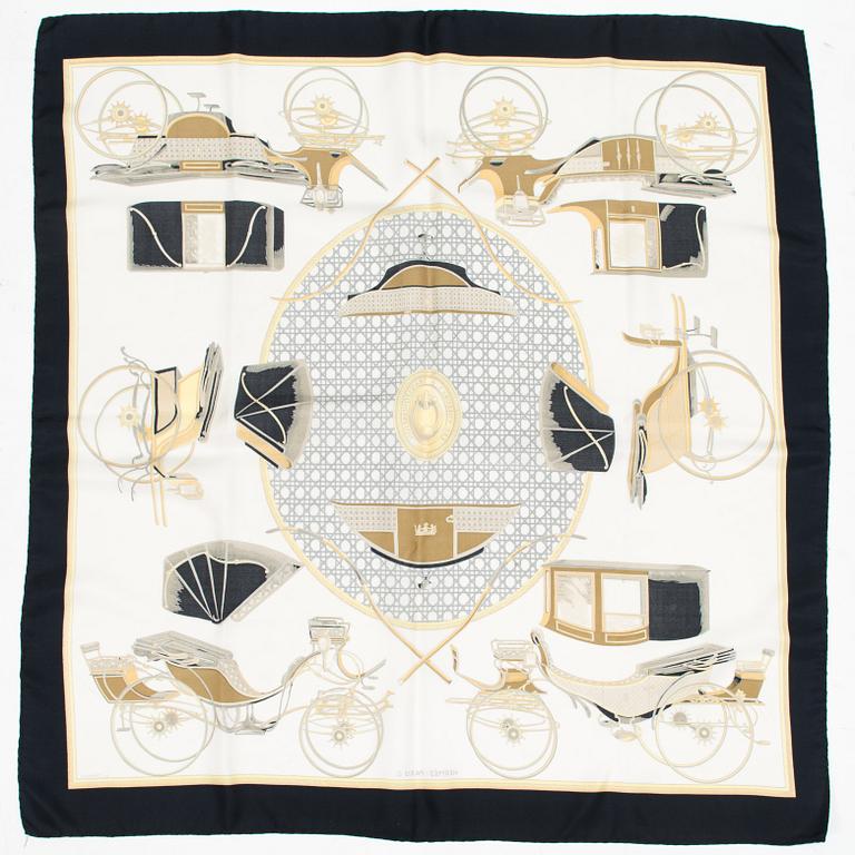 Hermès, 'Les Voitures a Transformation', silk scarf.