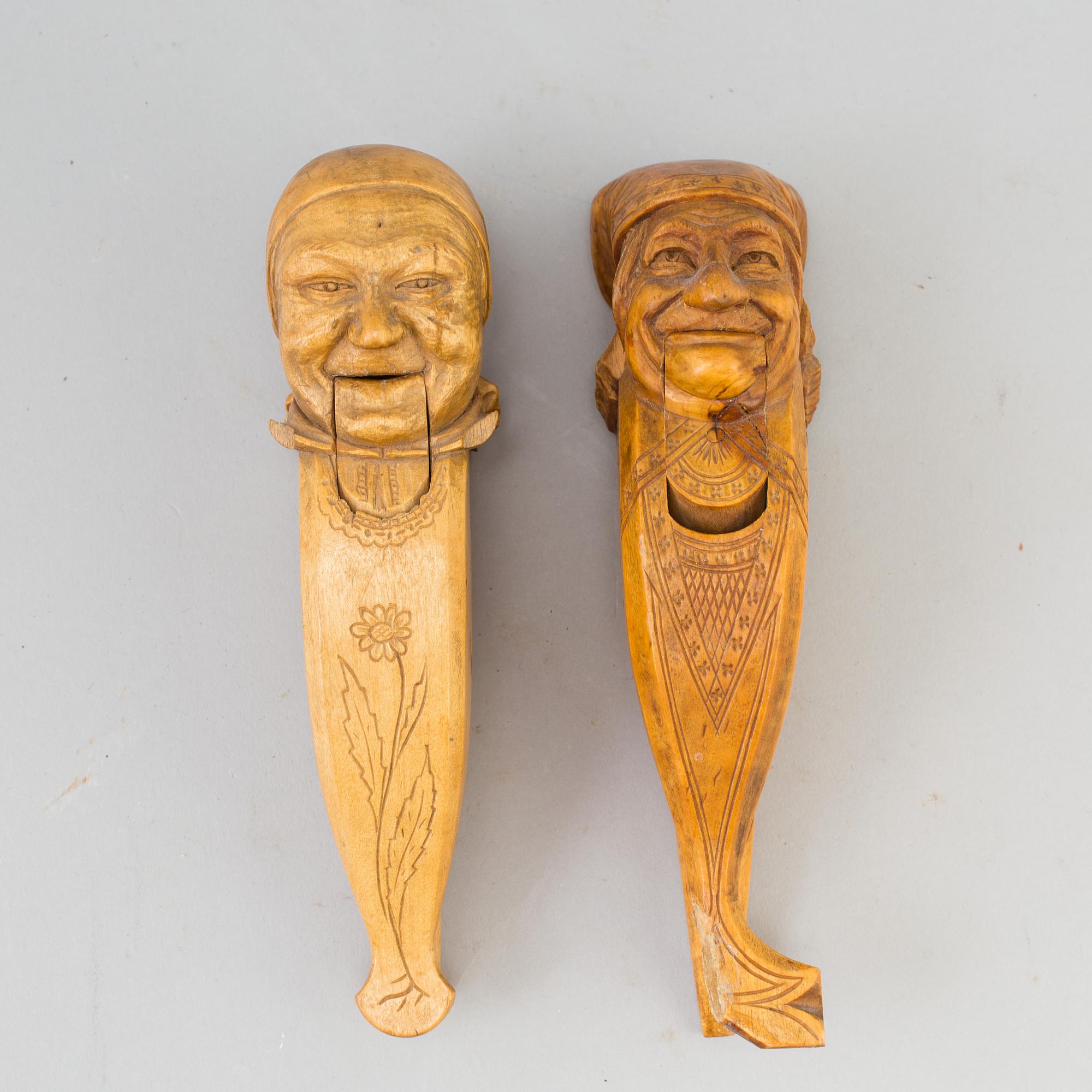 a pair of nutcrackers from the 20th century.