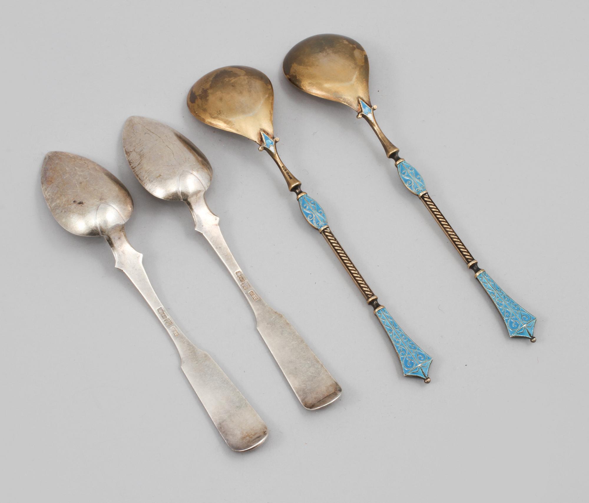 SKEDAR, 6+2 silver, delvis Ryssland, 1800/1900-tal, vikt 190 gram.