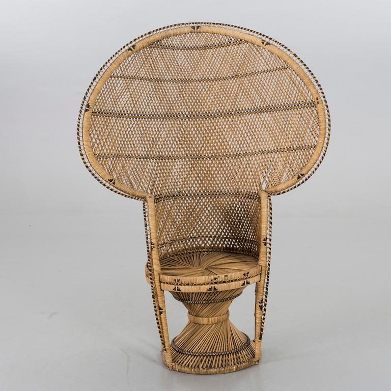 A rattan chair, late 20th century,