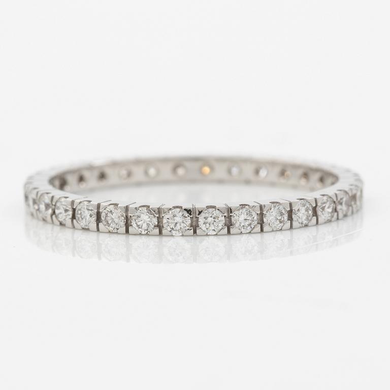 Ring, full eternity, 18K white gold with brilliant-cut diamonds.