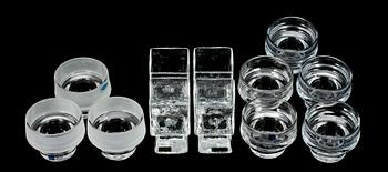 VÄRMELJUSGLAS, 5+3+4 st, "Hetta", Markku Salo, Notsjö samt Mantorp Glasbruk, 1900-talets slut.