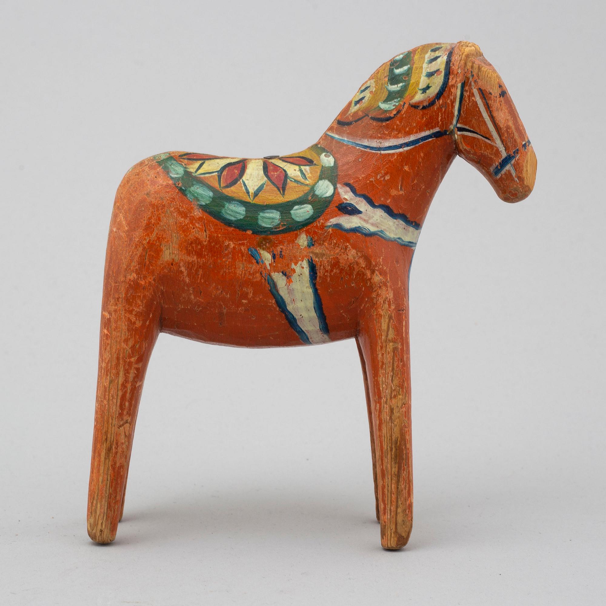 A SWEDISH WOODEN HORSE from Dalecarlia, first half of the 20th century.