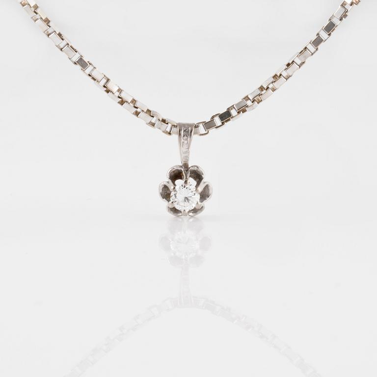 HÄNGE, med briljantslipad diamant ca 0.10 ct, Alton.