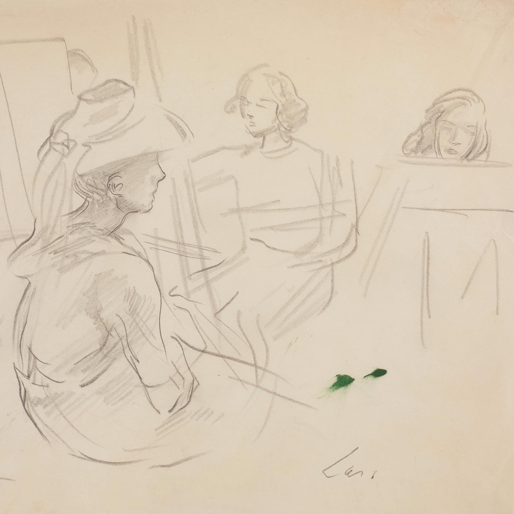 Model and students.
