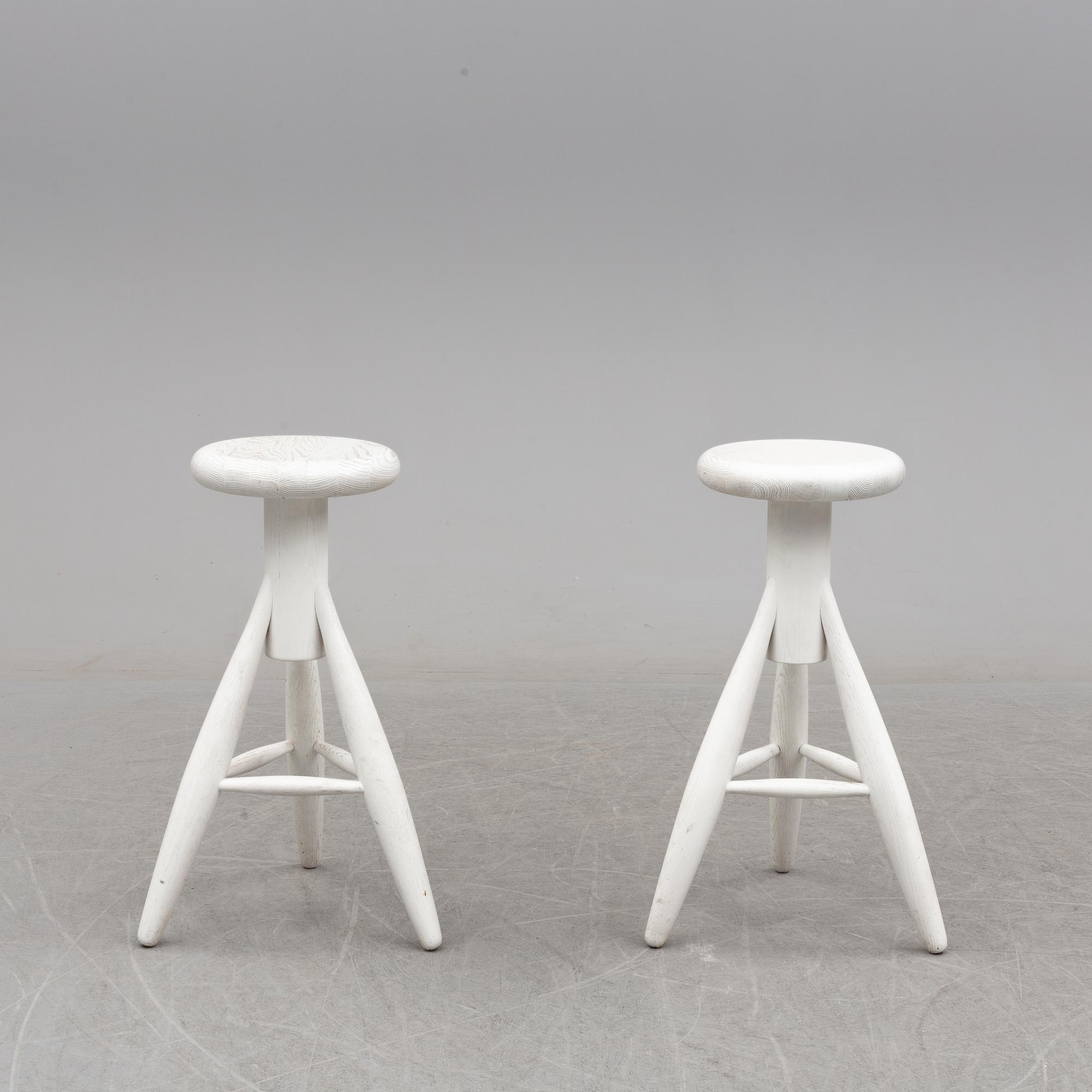 EERO AARNIO, a pair of 'Rocket' bar stools, from Artek, designed 1995.