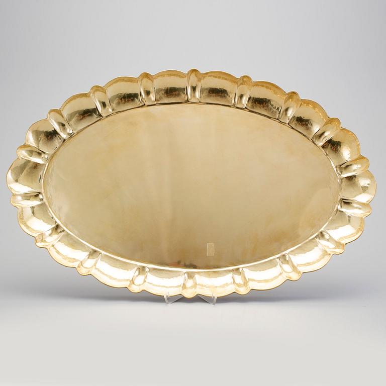 LARS HOLMSTRÖM, bricka, mässing, Arvika, 1900-talets mitt.